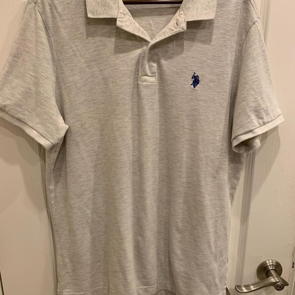 U.S. Polo Assn Since 1890 Cream Polo Shirt Sz L